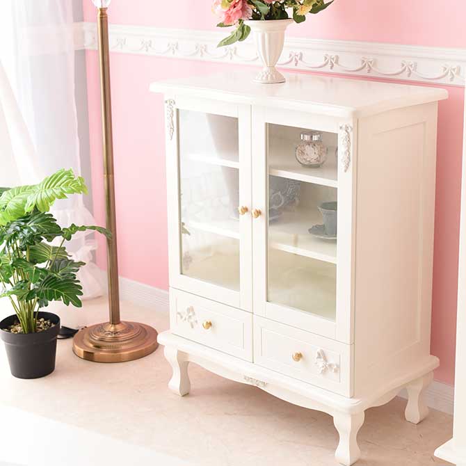 スノーホワイトプリンセス プチROCOCO 姫系 ミニキャビネット [PM