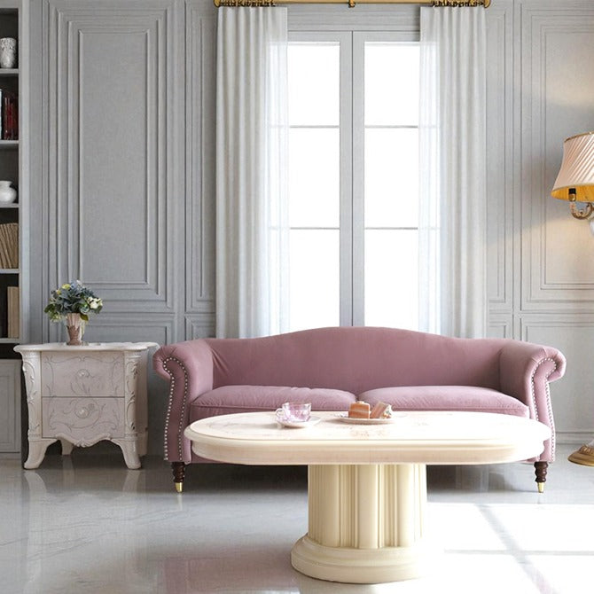 ロココ調 フレンチ エトワール ブランシュ 3人掛けソファ(3P) ローズ