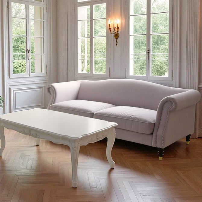 ロココ調 フレンチ エトワール ブランシュ 3人掛けソファ(3P) ライト