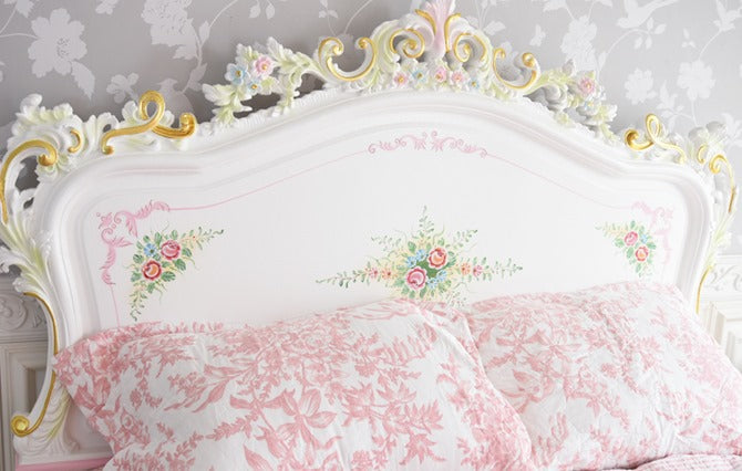 ROCOCO アントワネット ワイドダブルベッド 幅162cm ｜姫系輸入家具